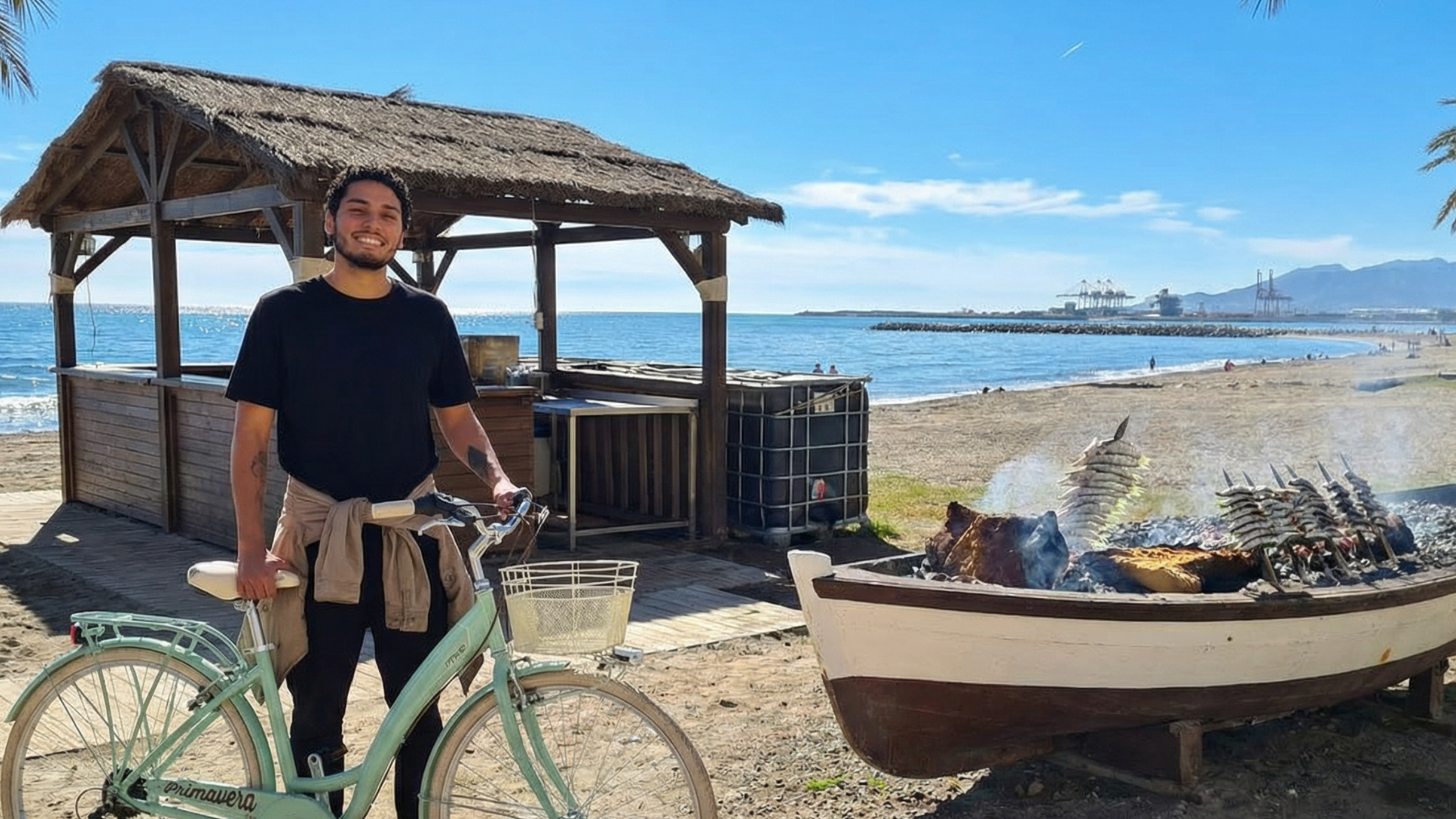 Malaga Bike Tour: Fresh Grilled Sardines & Beachside Tasting